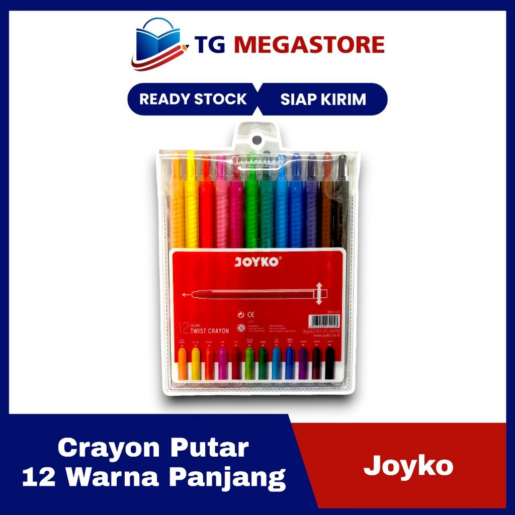 

Crayon Putar Joyko 12 Warna Panjang