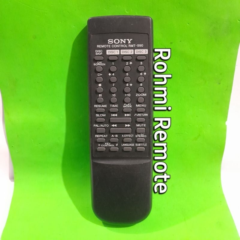 REMOTE REMOT DVD COMPO SONY TRIPLE DISC RMT-990 ORIGINAL ASLI