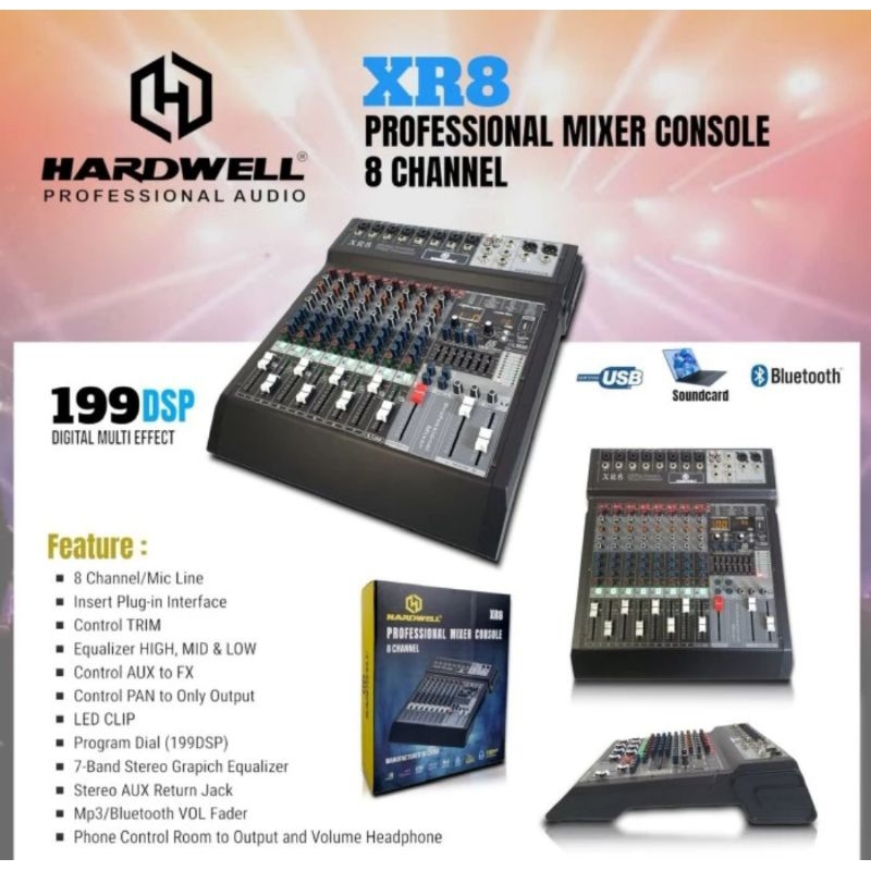 Mixer Hardwell XR 8 Original 8 Channel HARDWELL XR8
