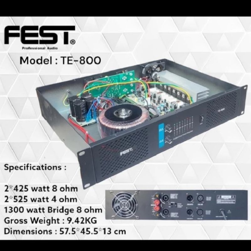 Power amplifier Fest TE800 garansi original te 800
