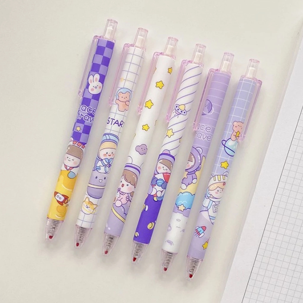 

Pulpen Gel Motif Cartoon Pulpen Pelajar Dan Kantor Pena Lucu Purple Series Kawaii Gel Ink Pen S052