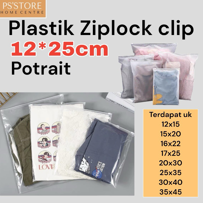 Plastik Ziplock Clip/ Ziplock Pouch / Multifungsi plastik [Doff- Bening] HARGA PERPACK