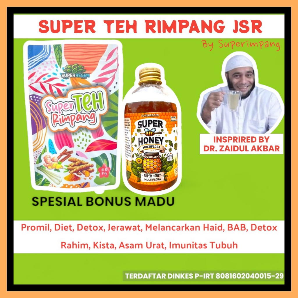 Teh Rimpang BPOM JSR Teh Celup Rempah Teh Celup Rimpang Teh Diet Detox Pelangsing Herbal | Teh Rimpa
