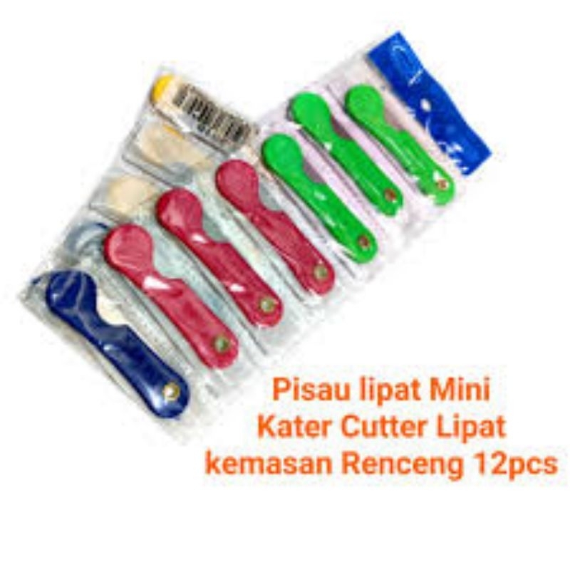 

cutter lipat mini /pisau lipat mini 12 renceng babang toys murah