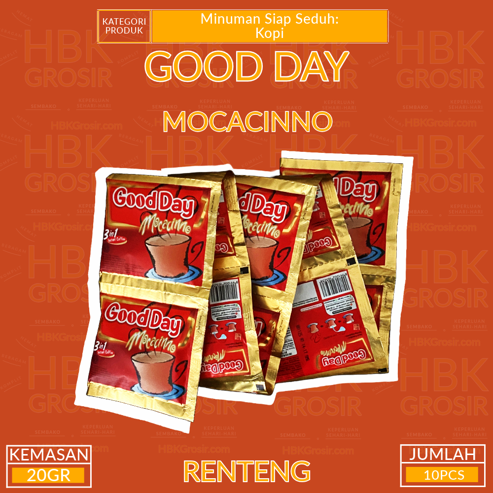 

Kopi Instant Goodday Mocacinno - RENTENG ISI 10PCS