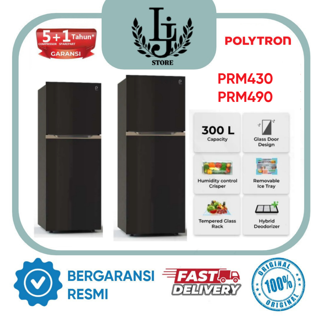 Kulkas Polytron 2 Pintu PRM430 / PRM490 Kulkas 2 Pintu Polytron Kulkas Dua Pintu