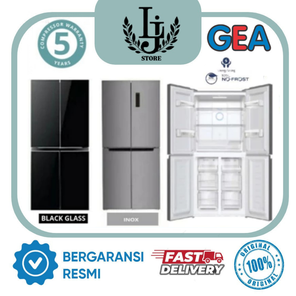 Kulkas GEA 4 Pintu G4D522 Kulkas Set By Side 2 Pintu Lemari GEA Kulkas Side By Side