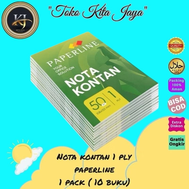 

Nota 1 ply Paperline ( 10 buku )