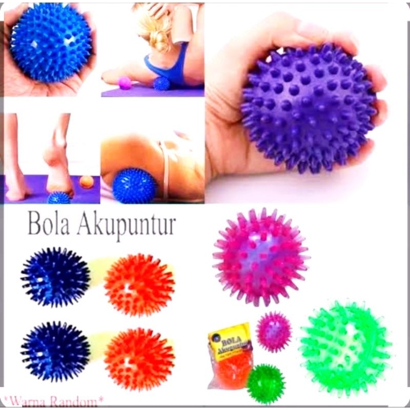 Bola Duri Karet Bola Pijat Tangan Akupuntur Plastik Karet - Random