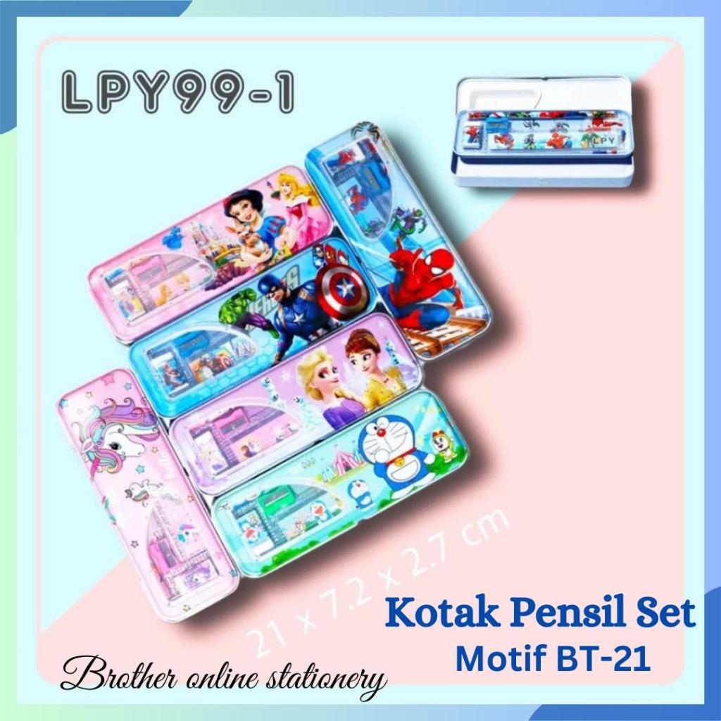 

BOS Kotak Pensil Kaleng 2 Susun/Tin Case Pencil Box/Set Alat Tulis