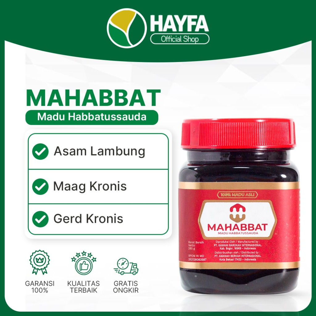 

MAHABBAT Madu Habbatussauda – Obat Asam Lambung & Pencernaan – 100% Asli Tanpa Campuran