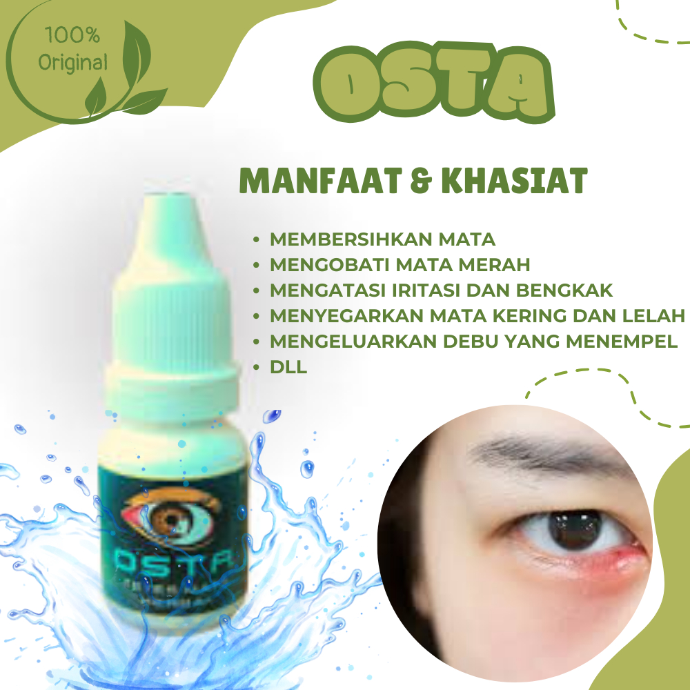 OSTA Tetes Mata Herbal - Obat Mata Berlemak / Pterigium, Penghilang Lamad di Mata, Mata Beda Sebelah