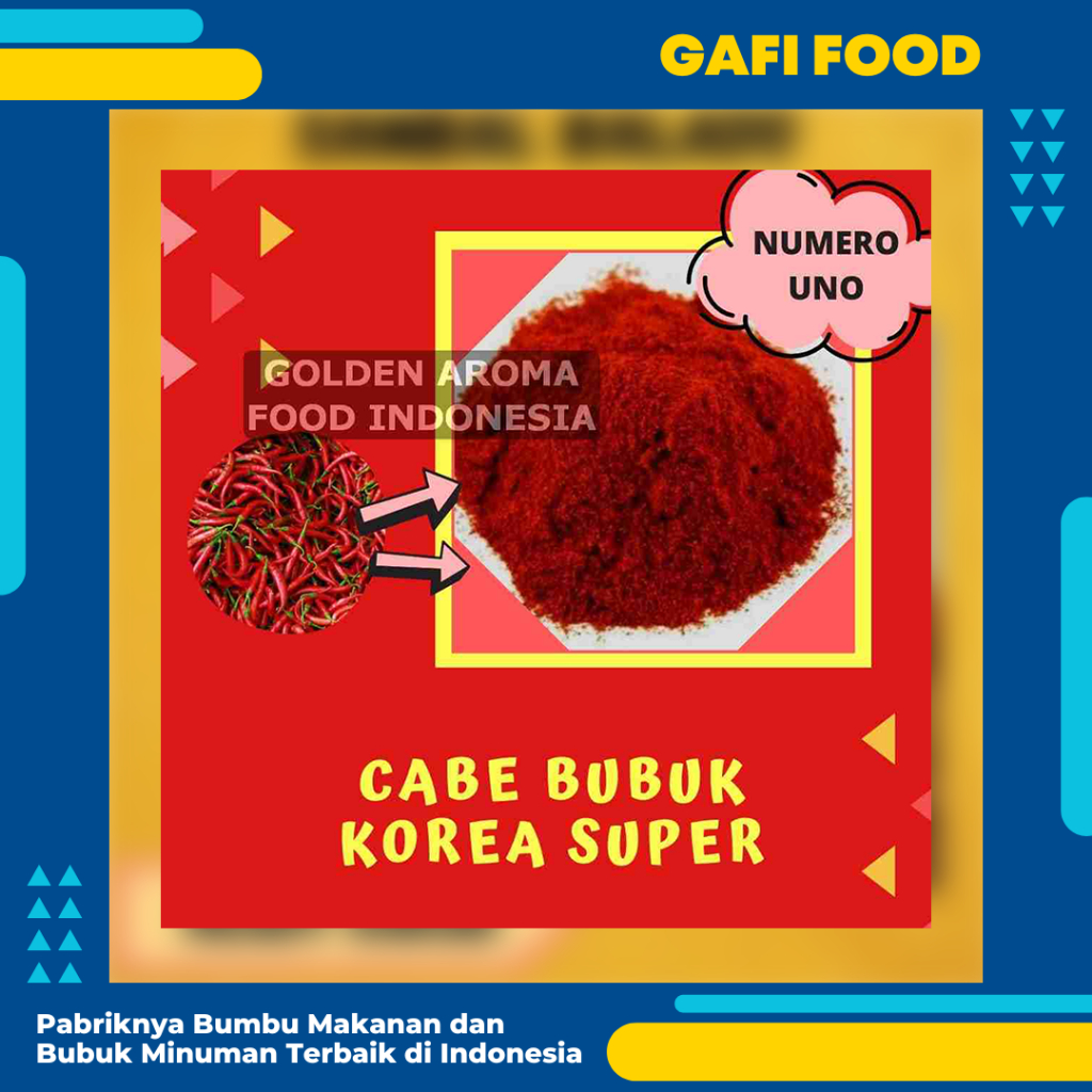 

Cabe Bubuk Korea Super 1 Kg untuk Makaroni Kimchi Keripik Seblak Baso Aci Pedas Halal Kering Murni