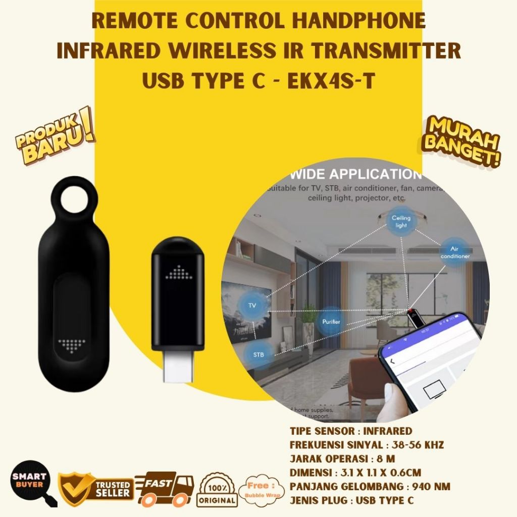Remote Control HP Infrared Wireless IR Transmitter USB Type C Murah