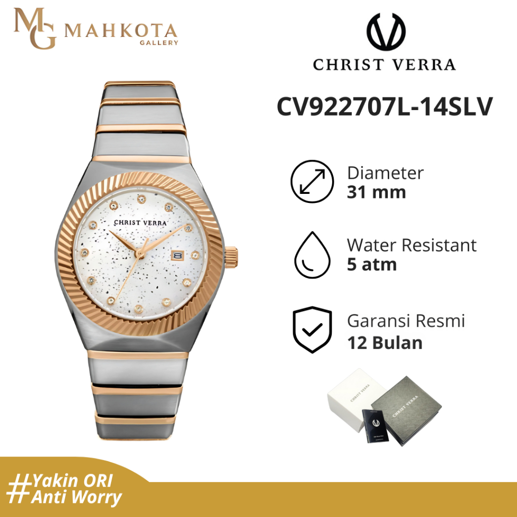 Jam Tangan Wanita Christ Verra CV922707L-14SLV Analog Clasic Original dan Bergaransi