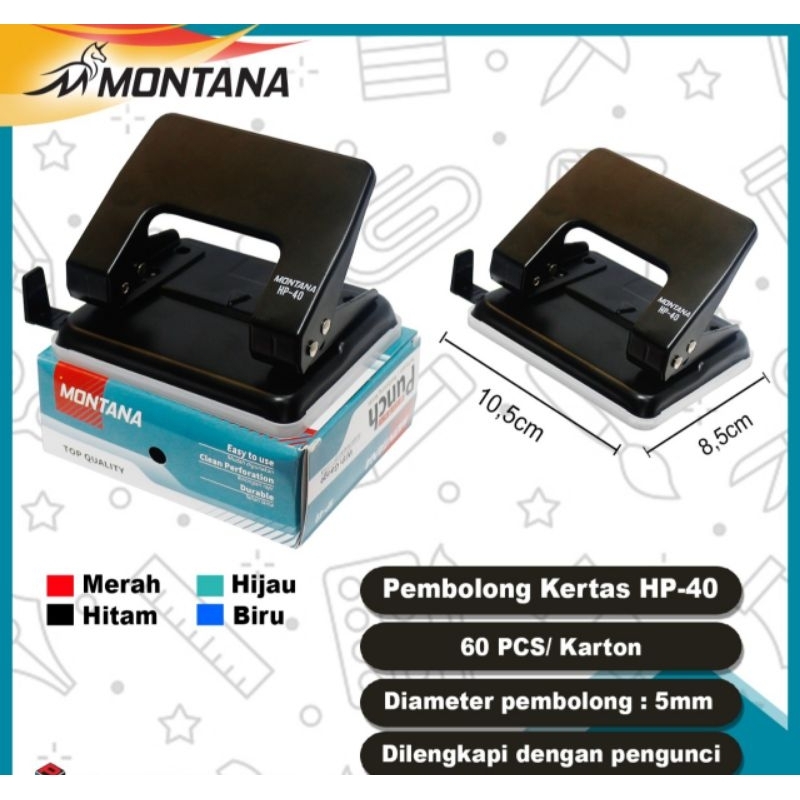 

MONTANA PUNCH / PELUBANG KERTAS MONTANA HP-40 BESAR