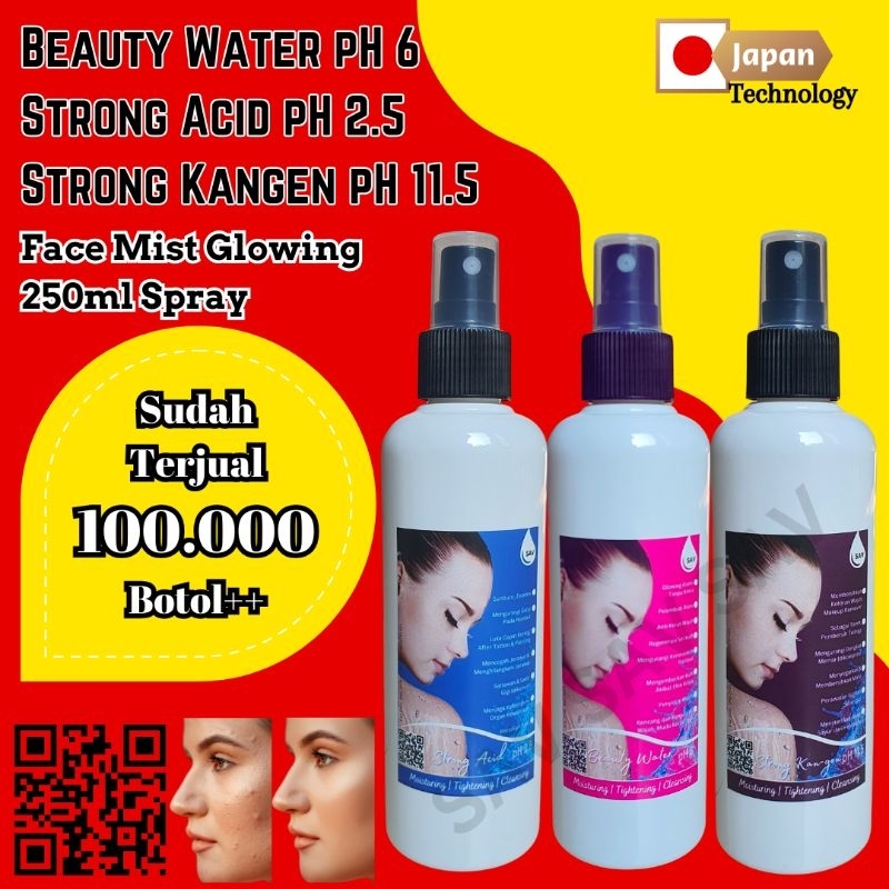 Beauty Glowing Wa ter pH6 250ml - St rong Acid Acne Care Antiseptic ph2.5 250ml Spray Face Mist Mice