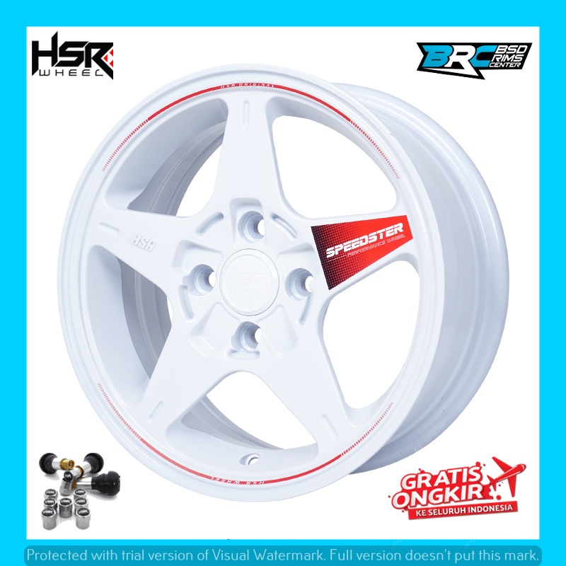 Velg mobil racing hsr speedster ring 14 pcd 4x100 untuk mobil wuling aer ev