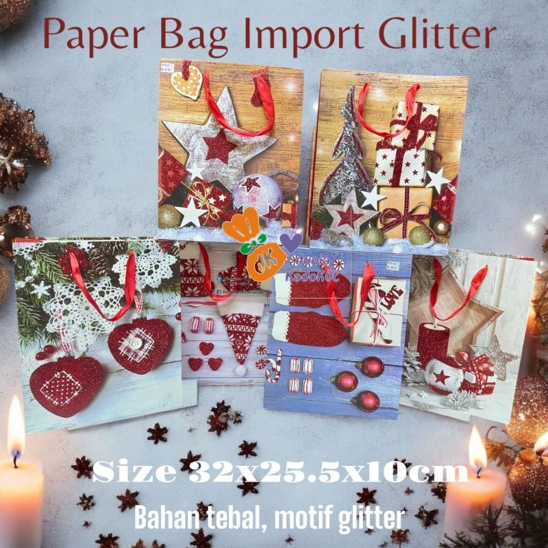 

Paper bag Merry Christmas/Natal/tas kertas Import
