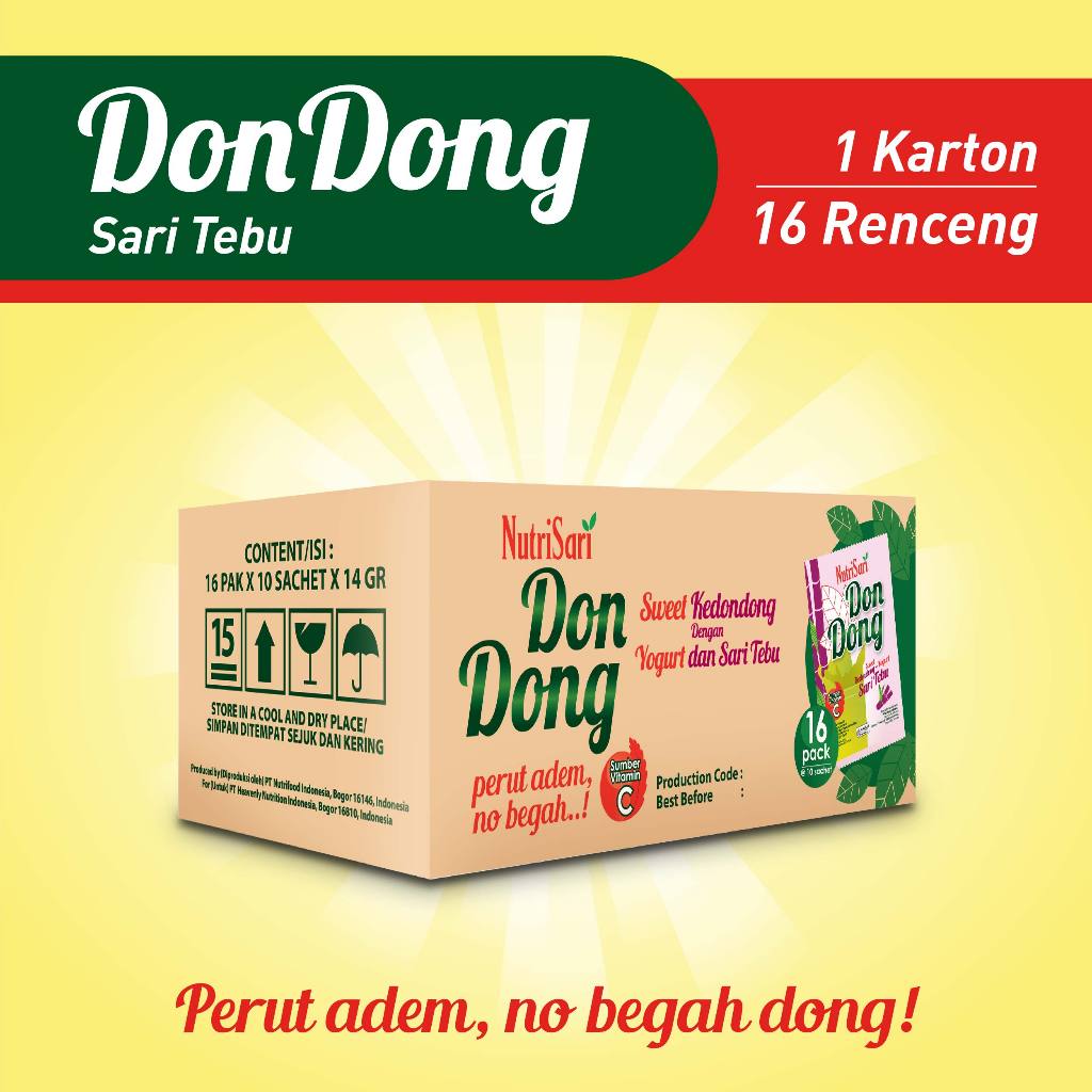 

Nutrisari Dondong Minuman Serbuk dengan Vit C - Rasa Sari Tebu [14gr x 160 sachet]