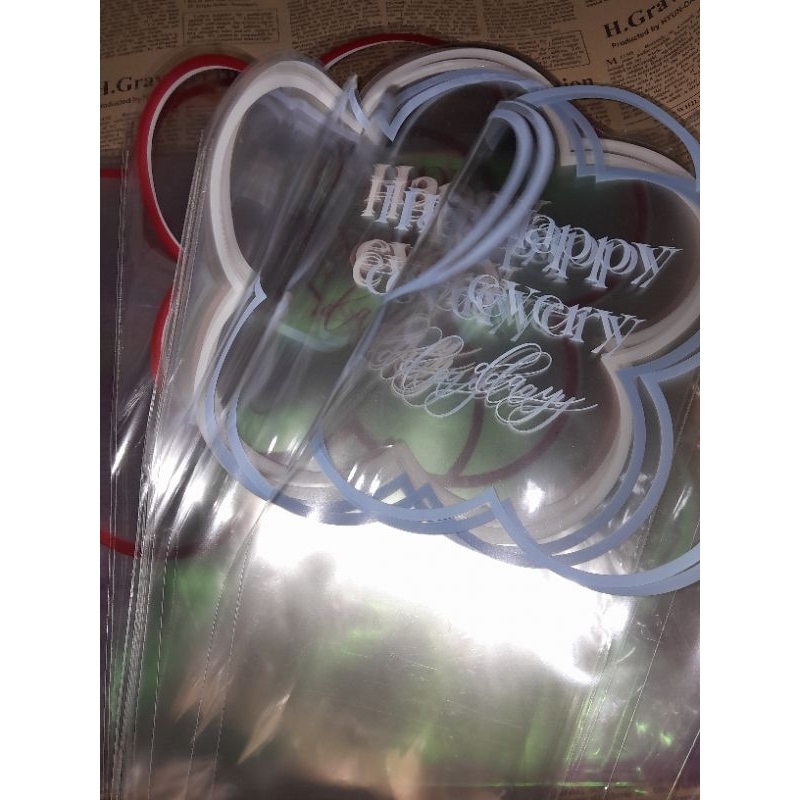 

CLEAR FLOWER WRAP bucket kertas bunga bening