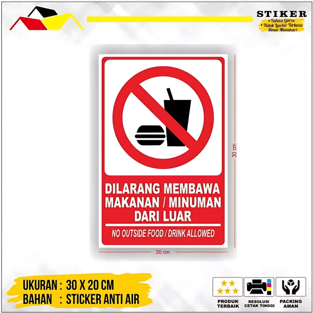 

STIKER DILARANG MEMBAWA MAKANAN / MINUMANDARI LUAR