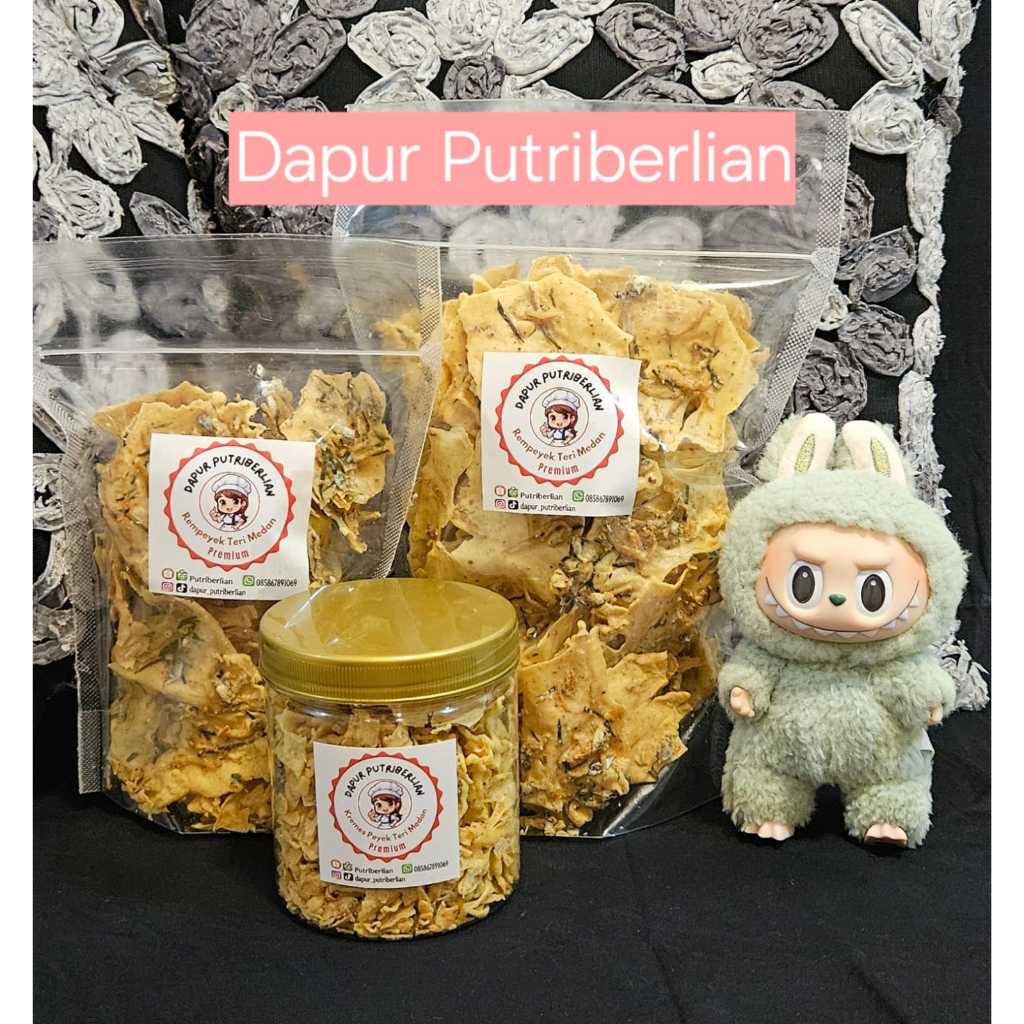 

Rempeyek Teri Medan Kualitas Premium - Dapur Putriberlian - Kremesan Rempeyek Teri Medan Renyah - Peyek Teri Enak - Kremesan Peyek teri medan Nikmat Enak - Peyek Teri Gurih - Kremesan peyek teri Mantap super renyah garing Premium - Kremesan teri premium