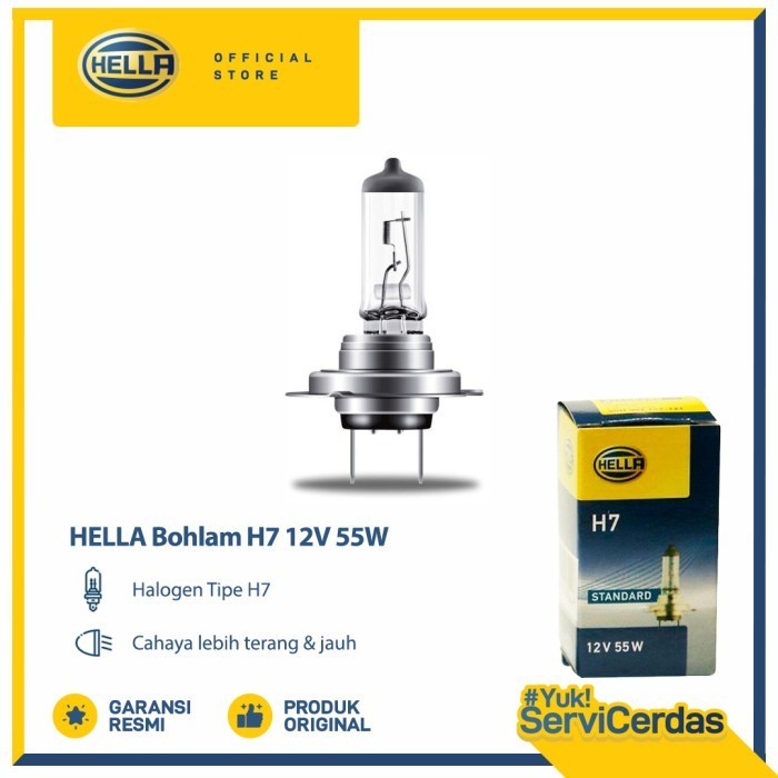 Bohlam mobil HELLA H7 12V 55W - Lampu mobil