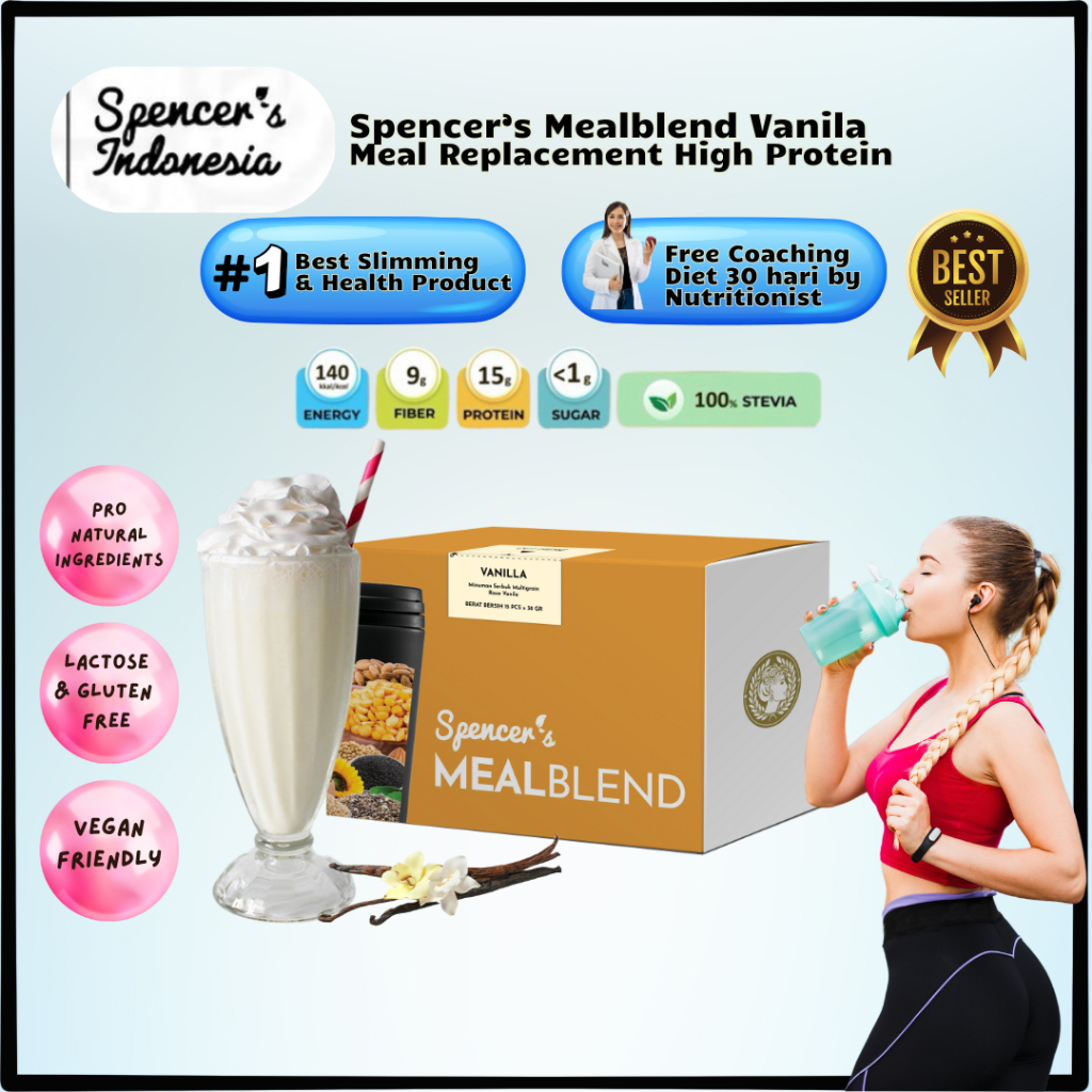 

Spencer's MealBlend Vanila Ice Cream Flavour Pengganti Makanan Sehat Solusi Langsing