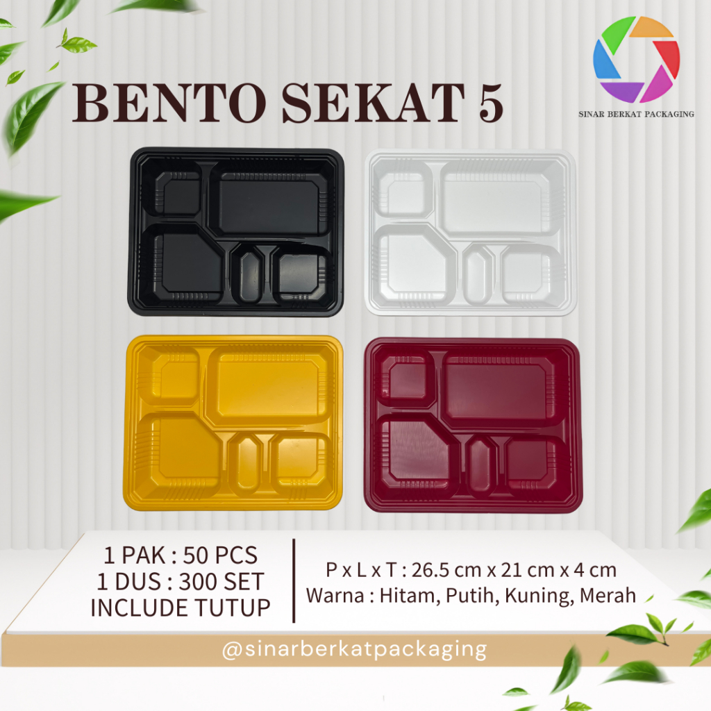 Bento Sekat 5 / Mika Bento Plastik