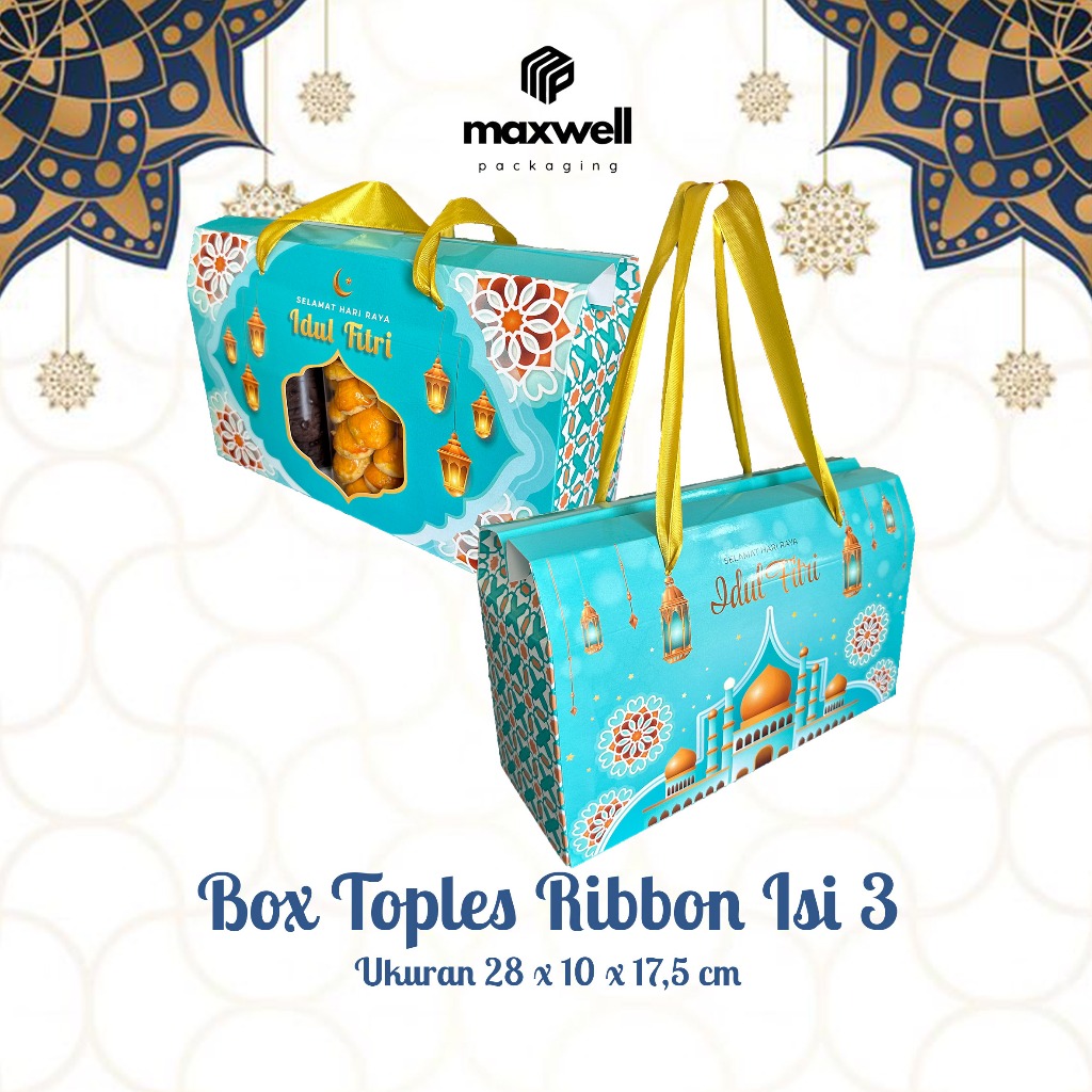 

Box Hampers Lebaran 10 Pcs Edisi Idul Fitri / Gable Box Ribbon TOSCA 28 x 10 x 17,5 cm