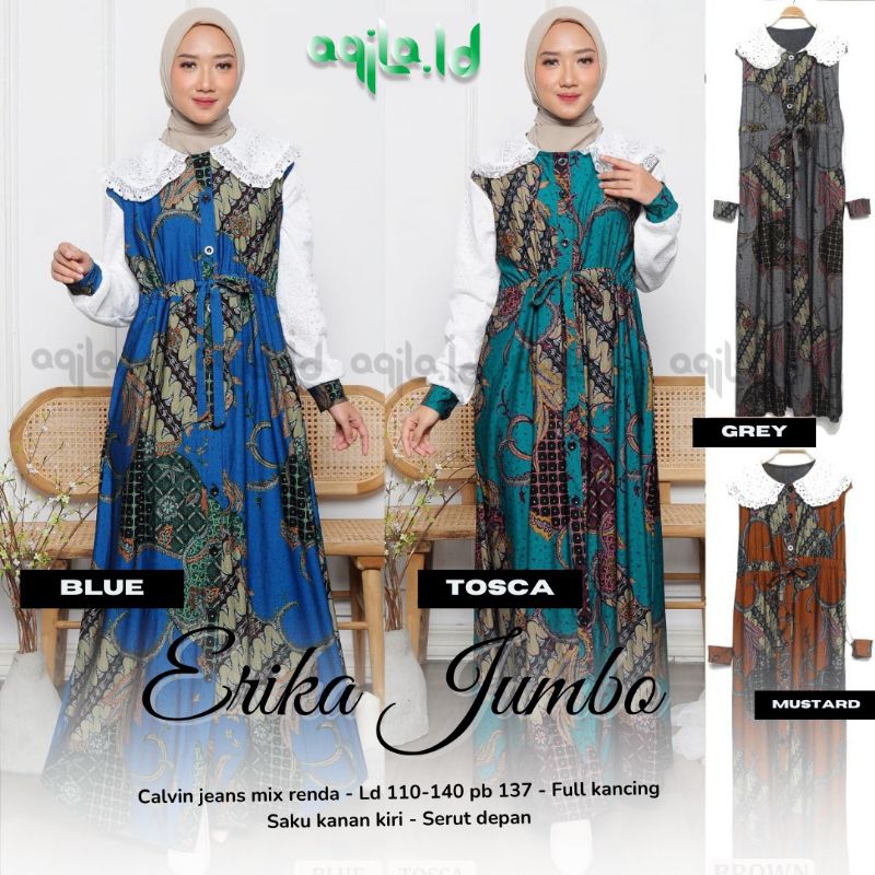 AQILA - Erika Jumbo Gamis Dress Muslimah Premium