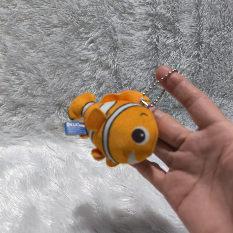 finding nemo boneka/boneka nemo/boneka ikan/ganci nemo/finding nemo plush keychain/nemo plush keycha