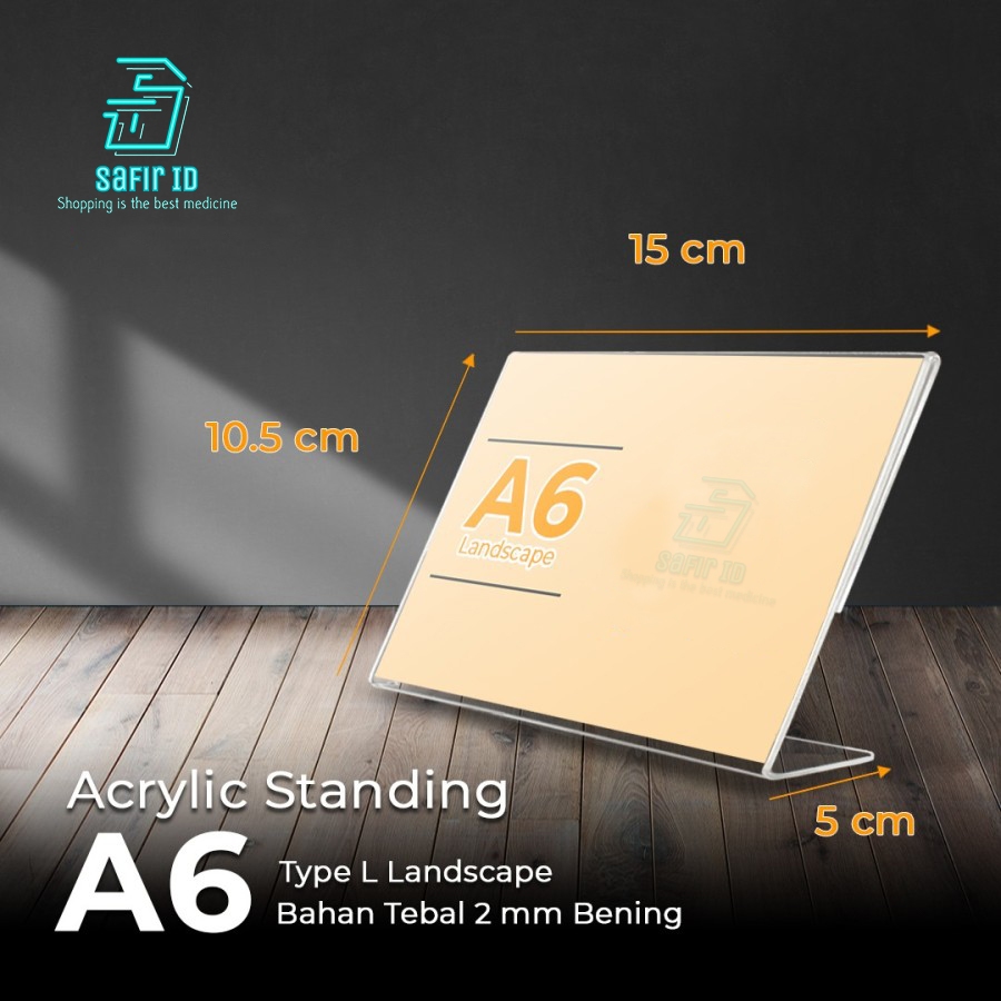 

Akrilik A6L Landscape / Akrilik A6L Landscape No Meja / Akrilik A6L Landscape Menu / Akrilik A6L Landscape Clear