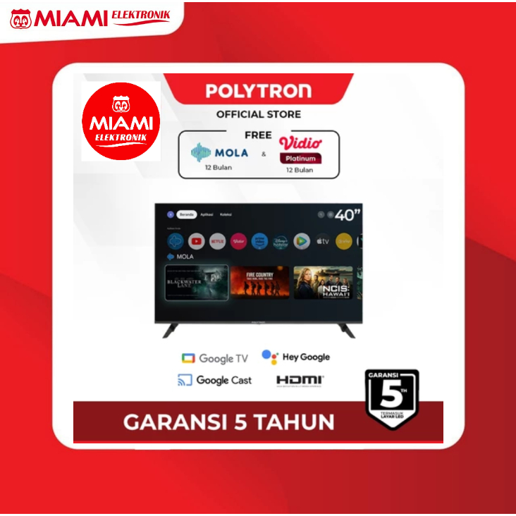 POLYTRON Smart Cinemax Google TV 40 inch PLD 40RG9059