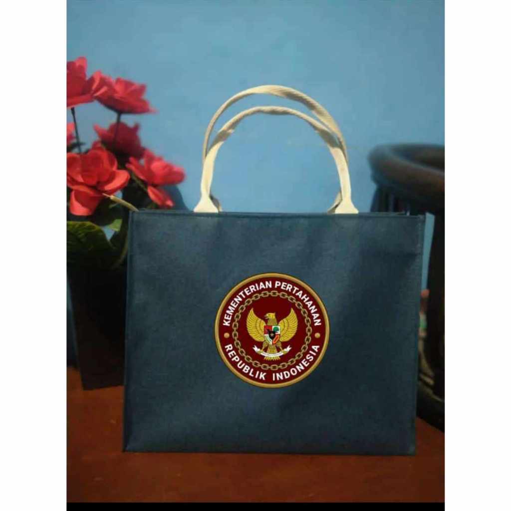 

denim pendek tote bag tas shovenir tas denim sintetis anti air CASTEM SABLON