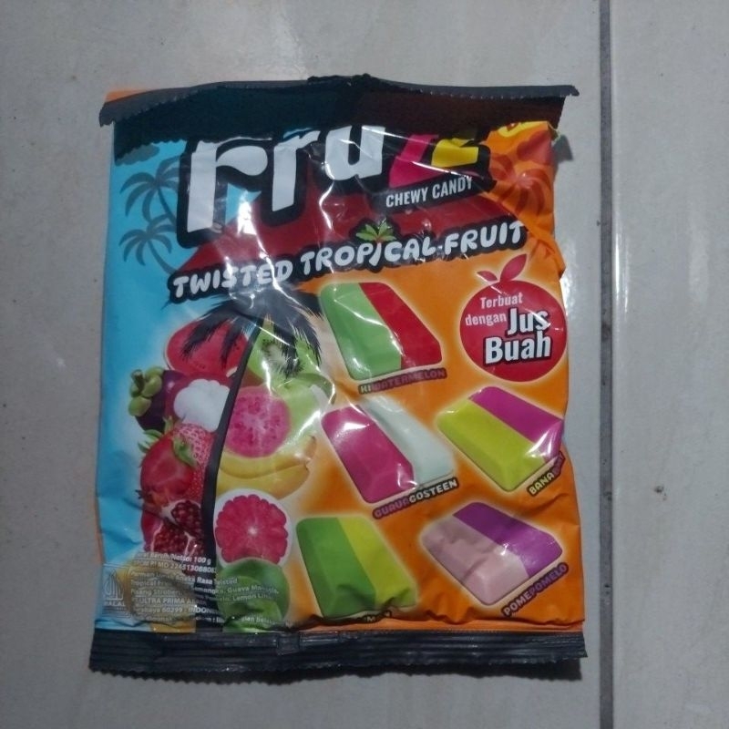 

Permen FRUZZ twisted tropical fruit 100g