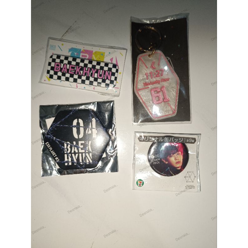 RARE! GOODS OFFICIAL EXO PIN BADGE GELANG KONSER CONCERT FABRIC BRACELET EXPLORATION DOT CHANYEOL SU