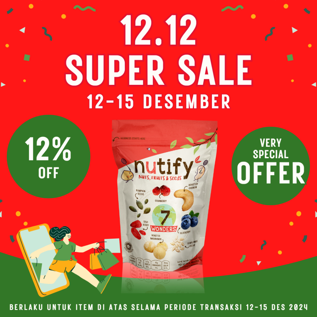 

Nutify 7 Wonders Mix Kacang Biji2an Buah Komplit