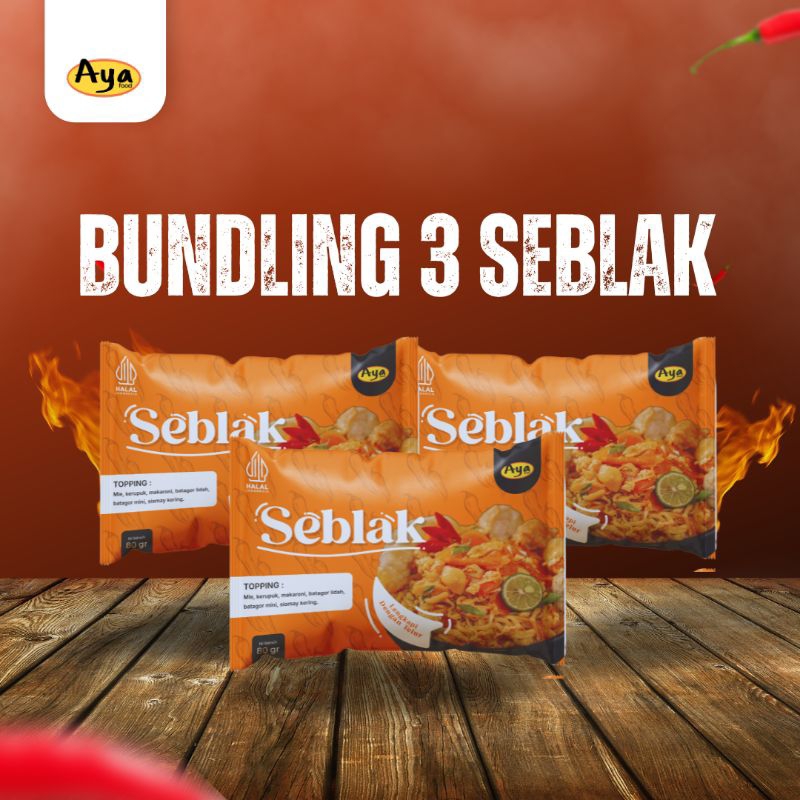 

Aya food - Paket Bundling 3 Seblak Instan Oleh Oleh khas Bandung