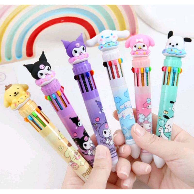 

[AJS] Pena Gel Karakter Cinnamorol Melodi Kuromi 10 Warna/Pulpen Mekanik