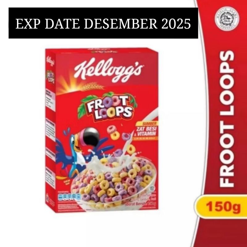 

kelloggs cereal froot loop 150gr ED BULAN 12 2025/Cereal Oreo import Ed 08 2025