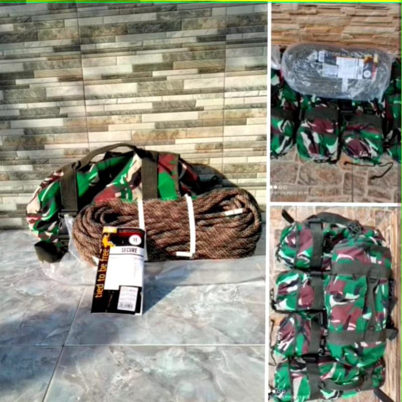 TALI KARMANTEL STATIS TENDON SECURE 11mm × 50 METER LENGKAP DENGAN TAS LORENG