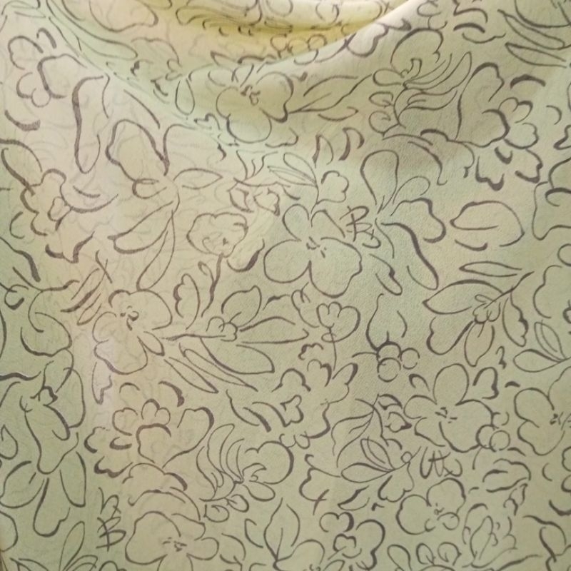 kain sifon motif bunga tulis import - kain sifon motif - kain sifon meteran - kain sifon premium - k