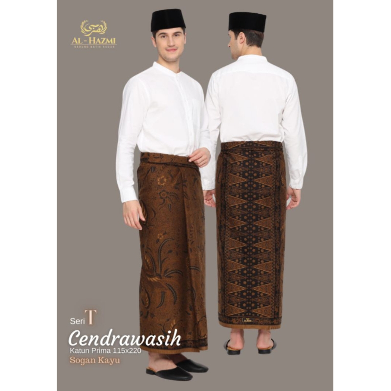 Sarung Batik Pria Wanita Al Hazmi Motif T Cendrawasih Sogan Kayu Packing Tas Spunbond