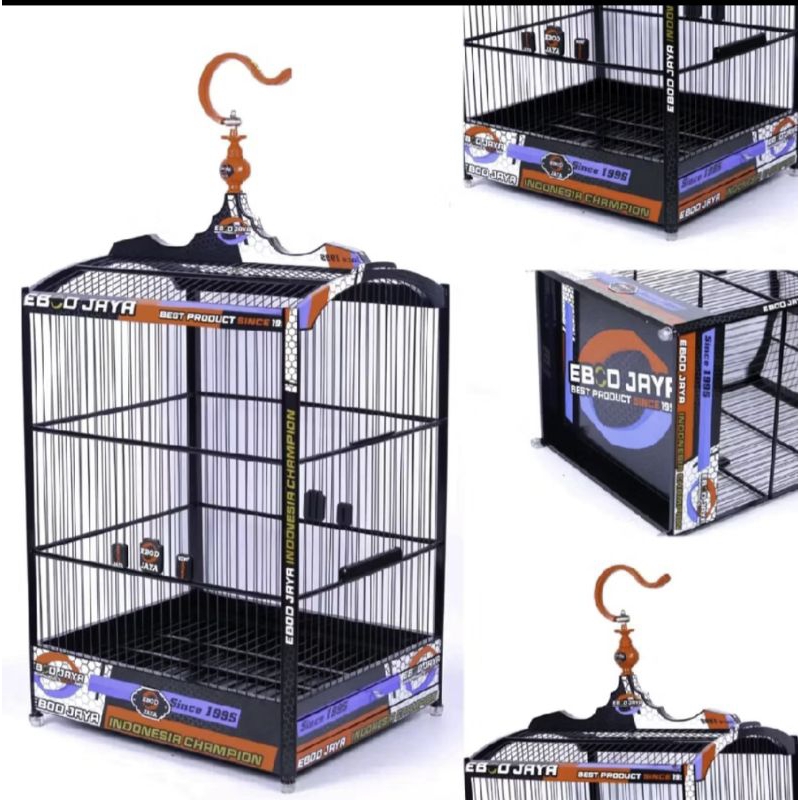 SANGKAR KANDANG KOTAK DEKAL RUJI FIBER  NO  2 CHAMPION