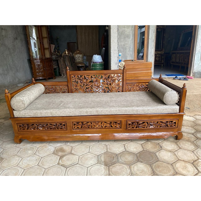 bangku bale bale jati bangku bale bale ukir motif mawar kayu jati bale bale ukir jati