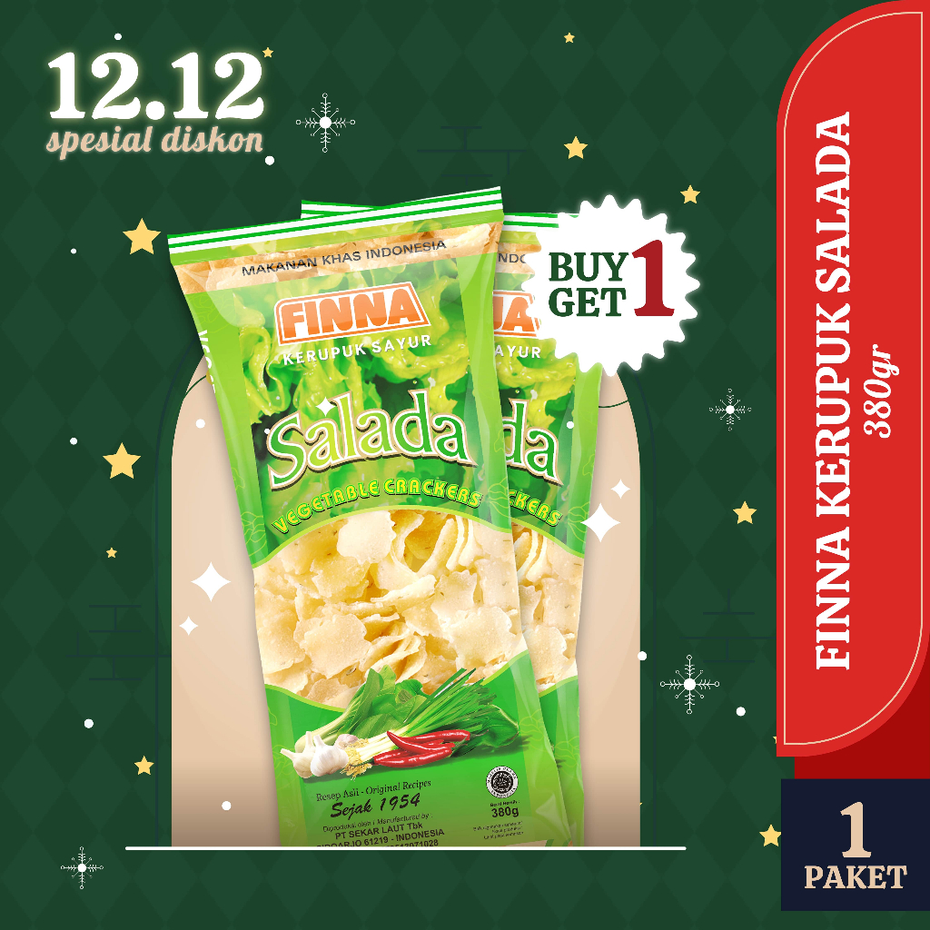 

[12.12 BUY1GET1] Finna Kerupuk Salada 380gr