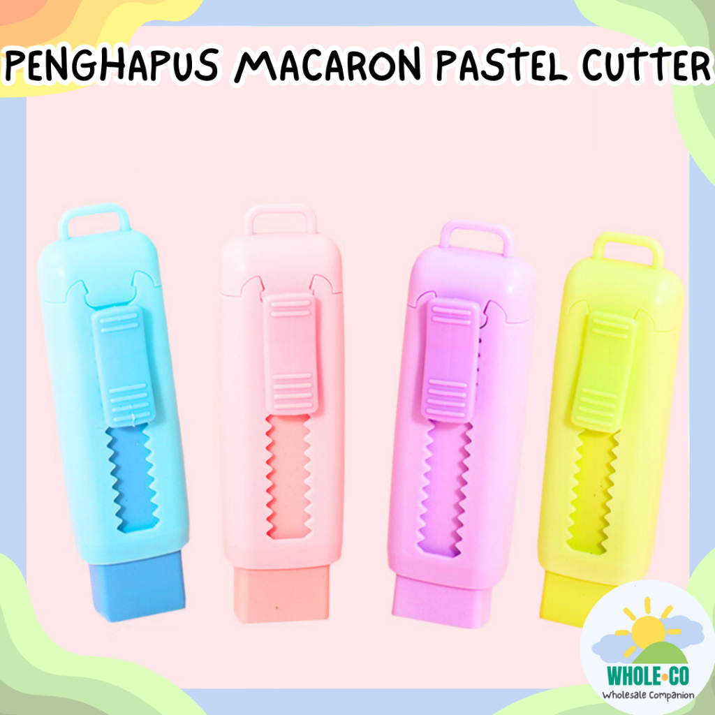 

Penghapus Cutter Macaron Pastel Premium Mekanik Panjang bentuk Kotak Warna Warni Lucu Unik Imut Termurah Grosir Cod