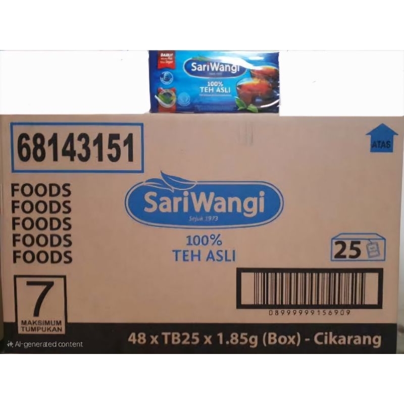 

Teh sariwangi celup kotak 1 dus isi 48 kotak x 25 pcs ( DOS )